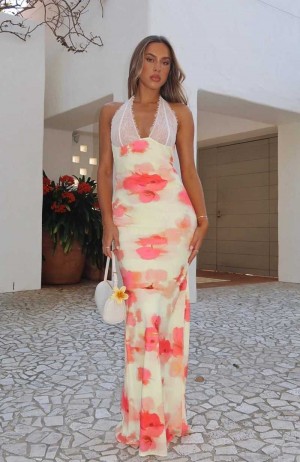 White Fox Beyond The Stars Maxi Dress Summer Sun | ZPGYNW-376