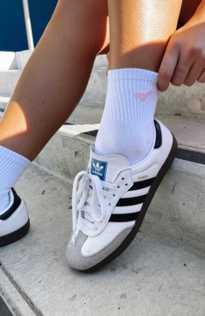 White Fox Foolish Game Socks White/Pink | RBKVZE-564