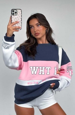 White Fox Latest And Greatest Oversized Sweater Mixed | FETVKB-397
