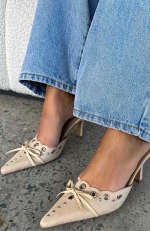 White Fox Leina Heels Cream | ZTJPXK-502