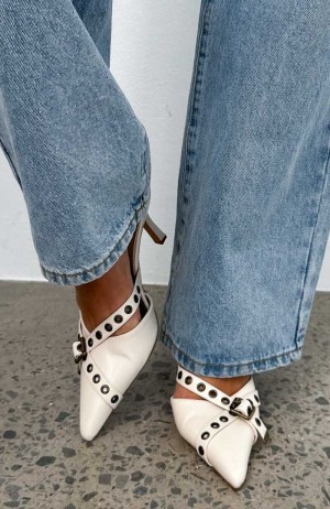 White Fox Maxine Heels Bone | JWGXTB-529