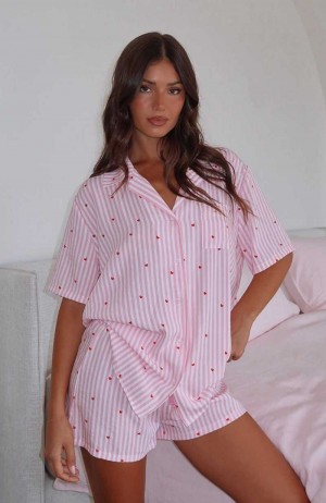 White Fox Offline Pyjama Set Pink Sweetheart | EYZMHT-703
