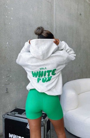 White Fox Offstage Hoodie Glacier Grey | DMKFST-231