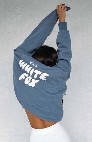 White Fox Offstage Hoodie Ocean | HFPQLM-312
