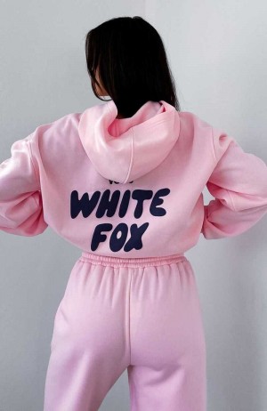 White Fox Offstage Hoodie Posy Pink | UPQFLK-596
