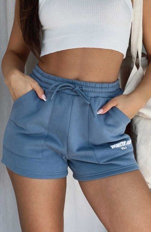 White Fox Offstage Lounge Shorts Ocean | YAWOLH-105