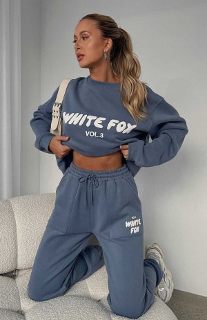 White Fox Offstage Sweater Ocean | PXMZDI-832