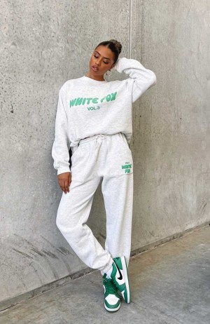White Fox Offstage Sweatpants Glacier Grey | WBCFDL-910