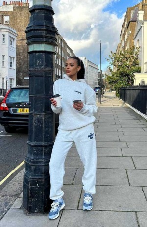 White Fox Offstage Sweatpants Mineral Grey | BCIGHN-438
