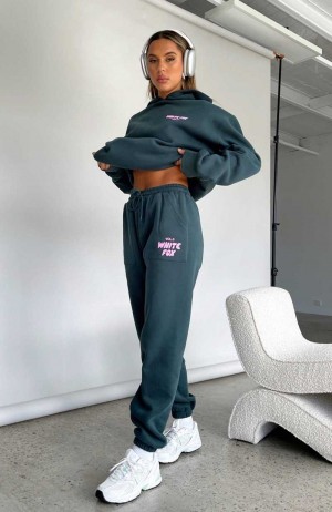 White Fox Offstage Sweatpants Pine | ZMNHXU-547