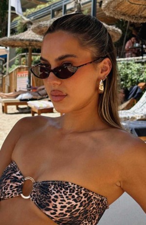 White Fox She's Chic Sunglasses Tortoise | KRLOQI-103