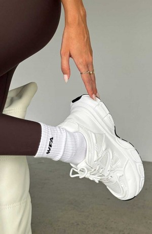 White Fox WFA Socks White/Black | EKPBFO-439