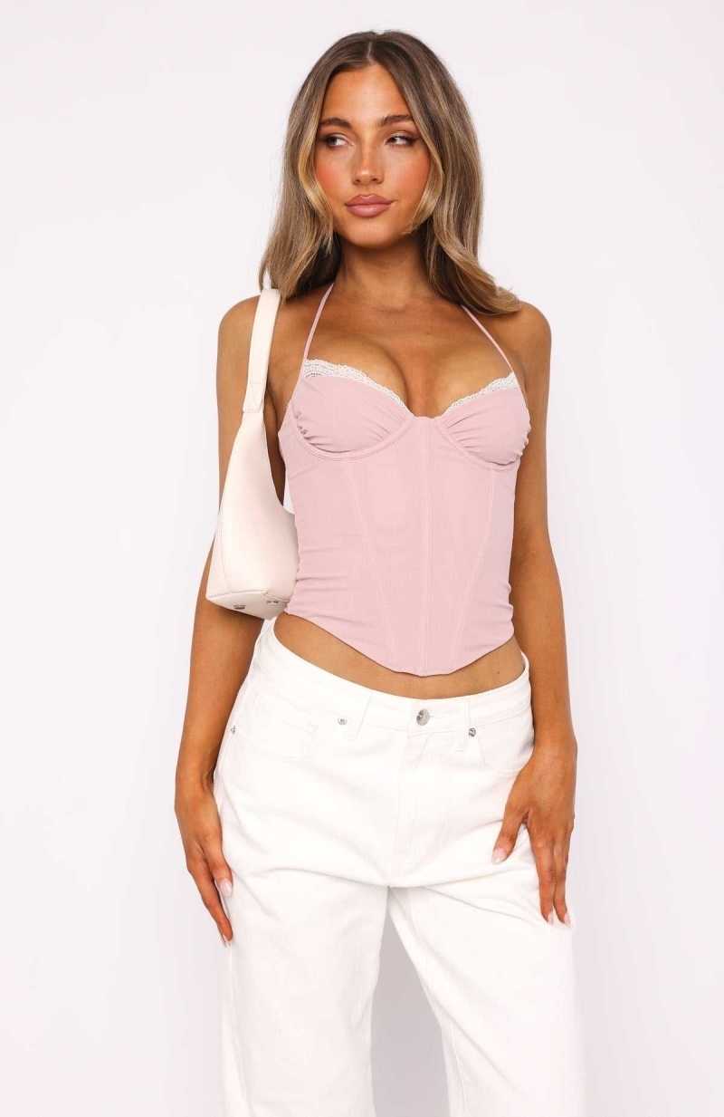 White Fox 99 Problems Bustier Dusty Pink | KOABFQ-791