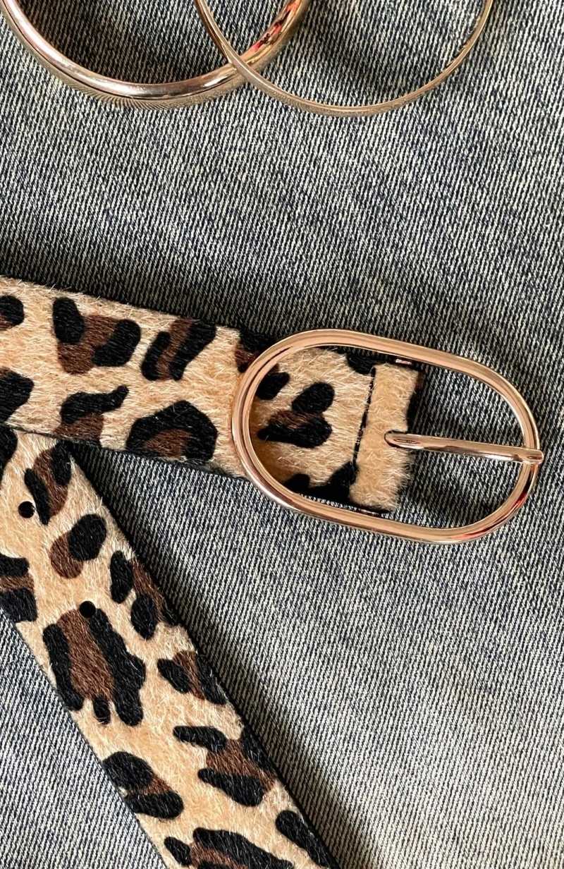 White Fox After Hours Belt Leopard | AJKLRY-251