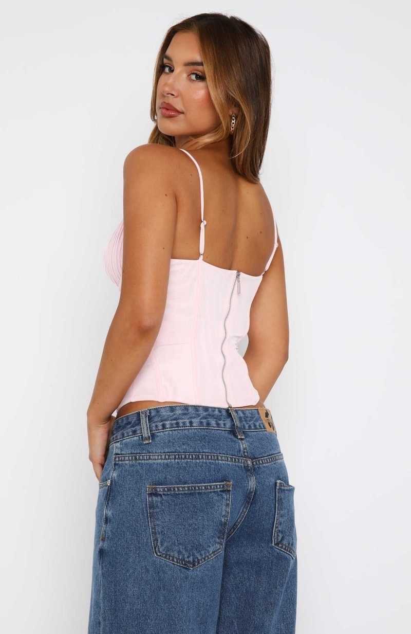 White Fox All I Ask Bustier Dusty Pink | EGJTAU-346