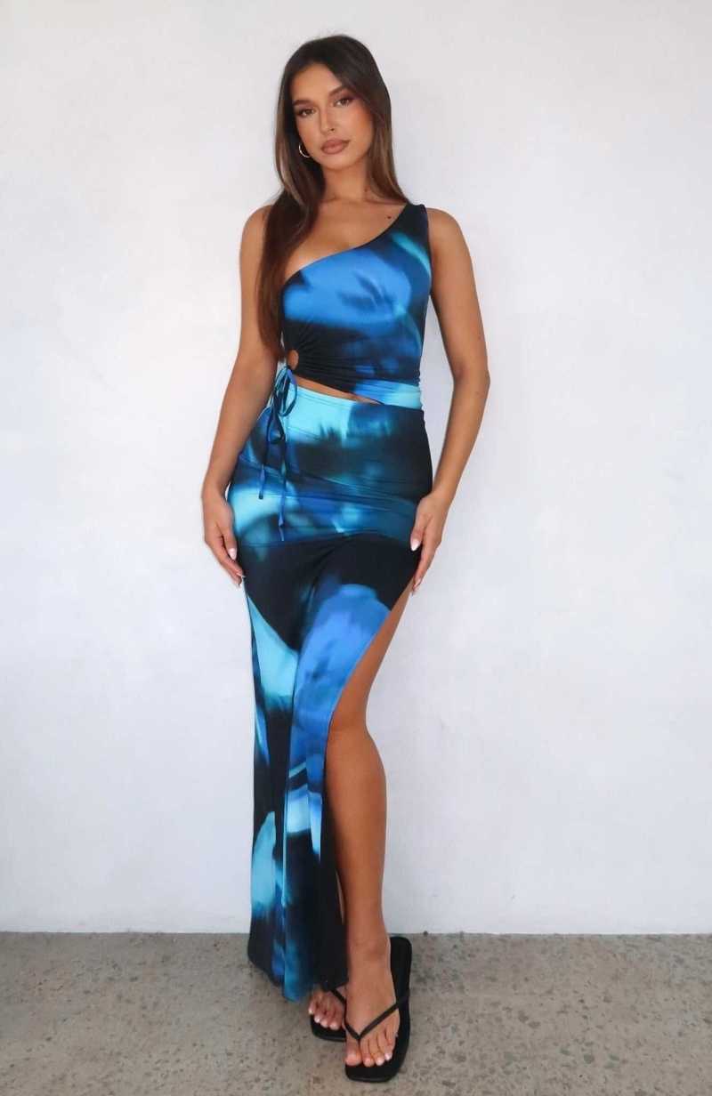 White Fox All Inclusive Maxi Dress Tanzanite | PSEFLW-842