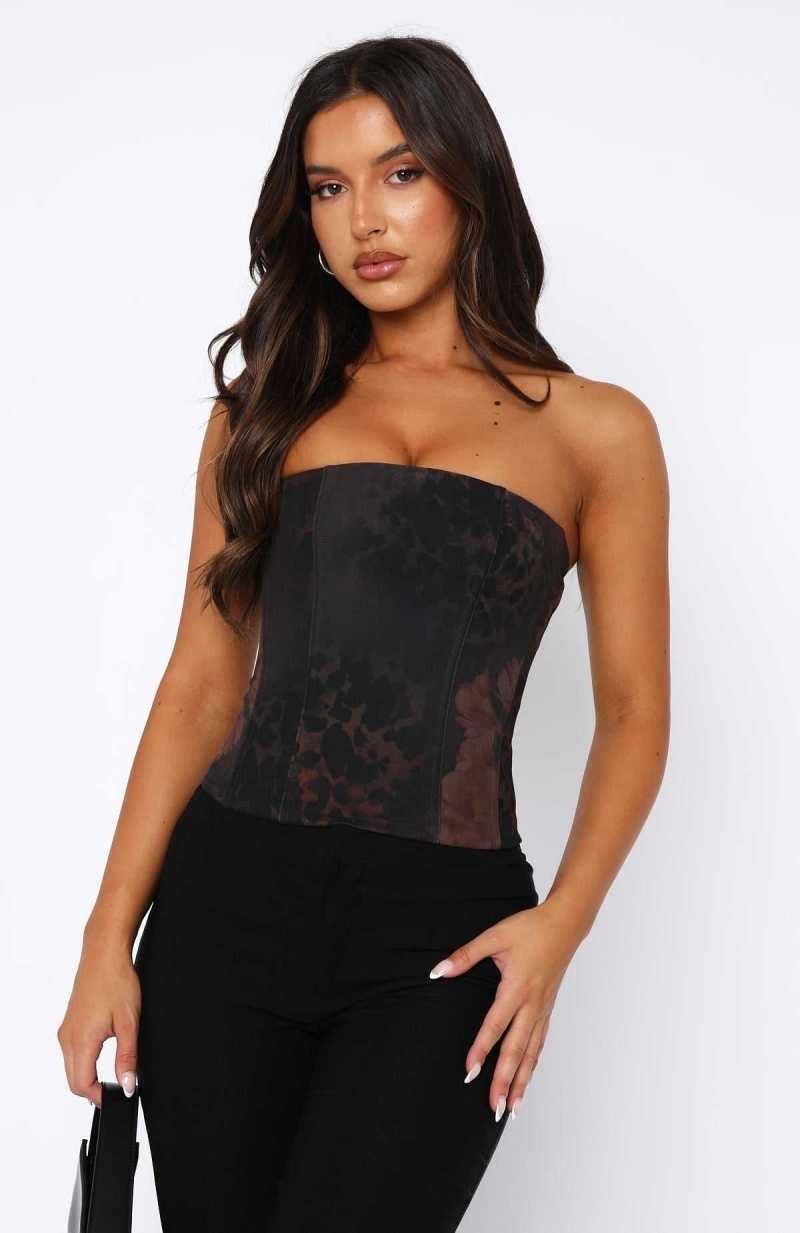 White Fox All The Small Things Bustier Deep Chocolate | BDSEHI-283