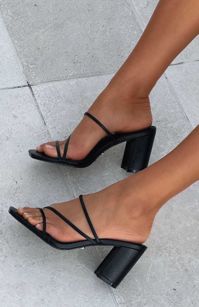 White Fox All You Wanted Mules Black | LXBMCZ-941
