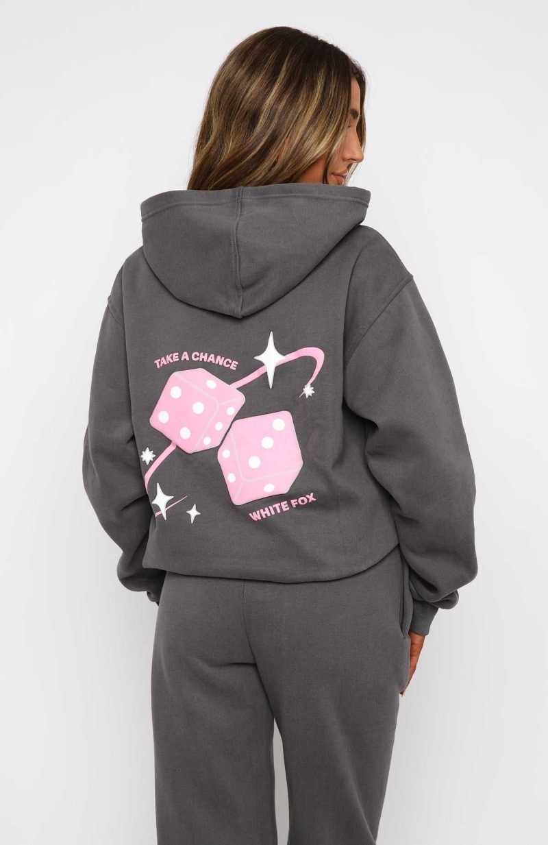 White Fox Always A Risk Oversized Hoodie Volcanic | PFRGOI-531