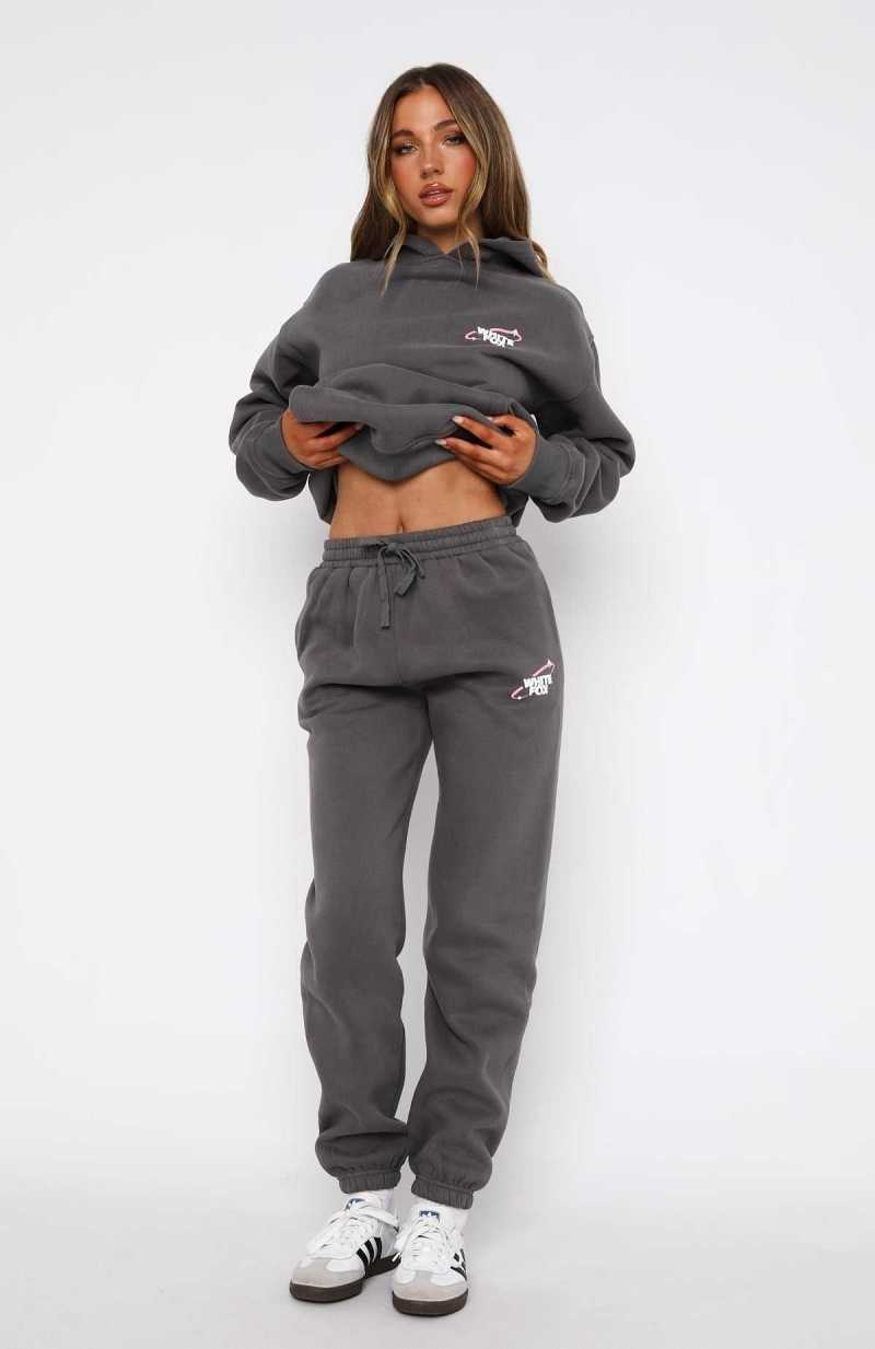 White Fox Always A Risk Sweatpants Volcanic | HEBSLY-146