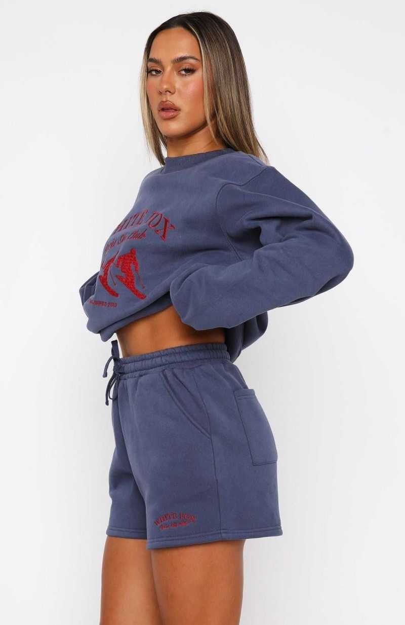 White Fox Après Ski Club Lounge Shorts Navy | IPQBJY-065
