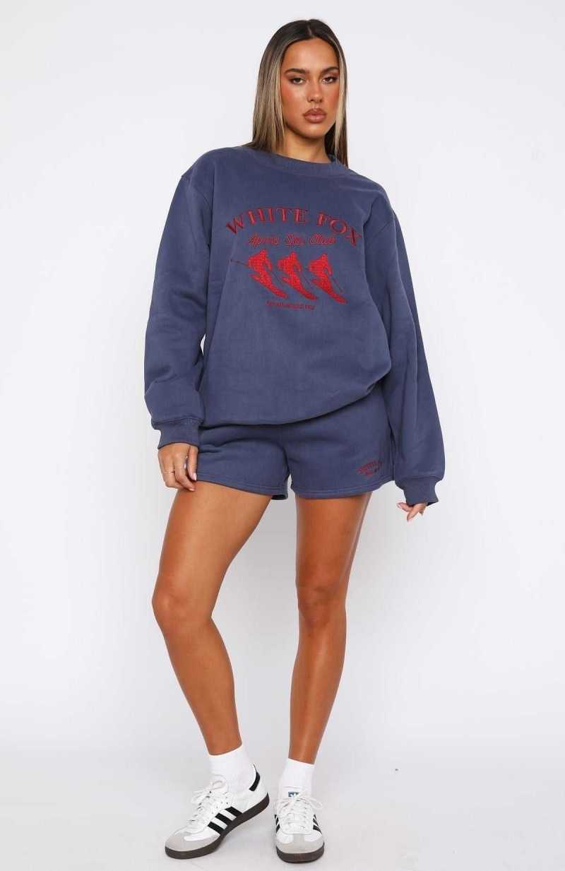 White Fox Après Ski Club Lounge Shorts Navy | IPQBJY-065