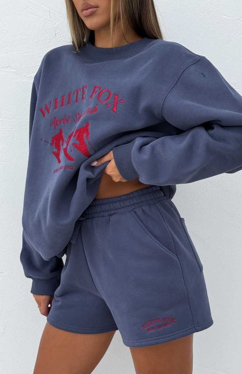 White Fox Après Ski Club Lounge Shorts Navy | IPQBJY-065