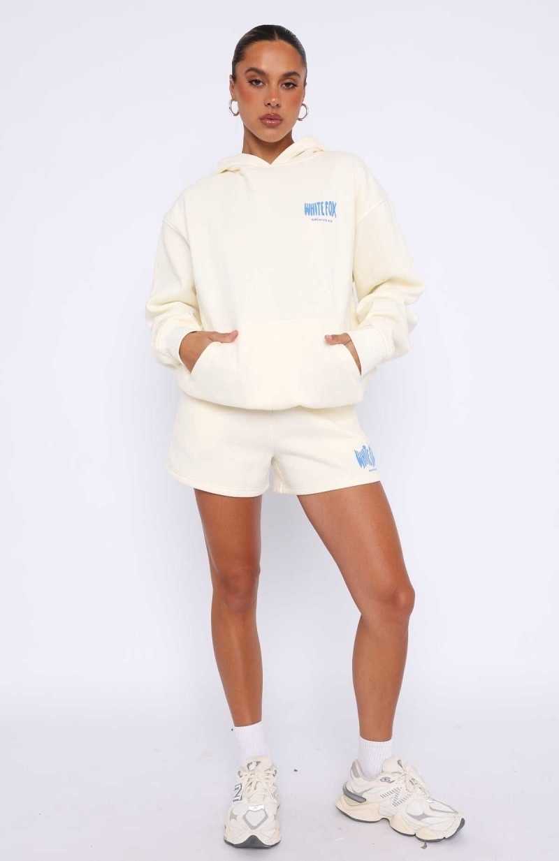 White Fox Archive 6.0 Lounge Shorts Cream | XDVSBZ-751