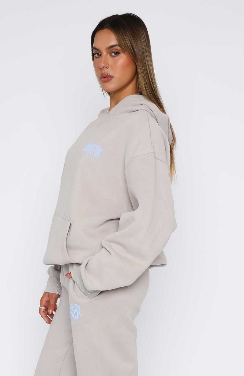 White Fox Archive 6.0 Oversized Hoodie Dove | GIXODM-028