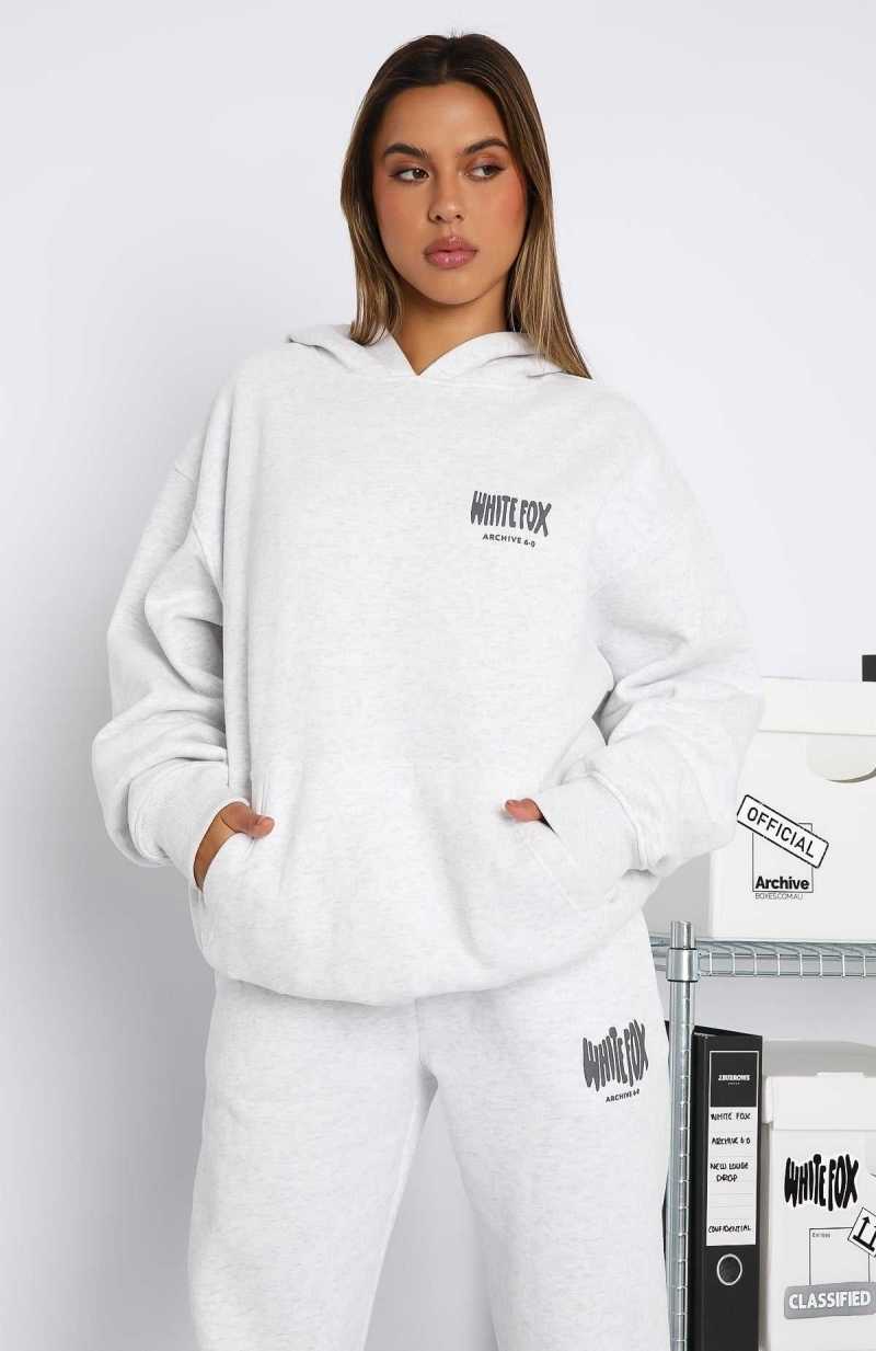 White Fox Archive 6.0 Oversized Hoodie Haze | ICOHUW-916