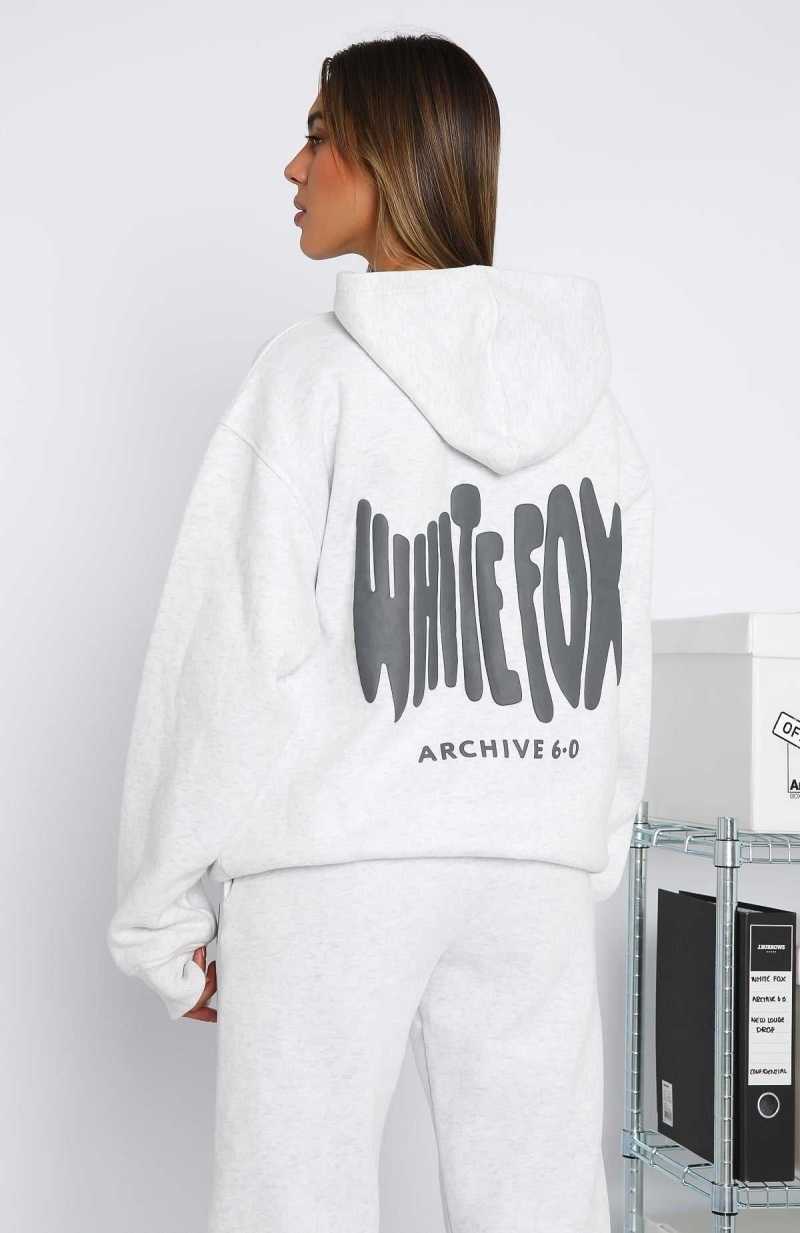 White Fox Archive 6.0 Oversized Hoodie Haze | ICOHUW-916
