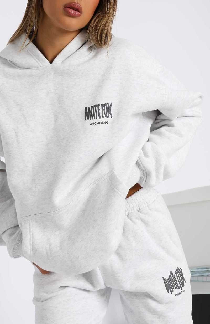 White Fox Archive 6.0 Oversized Hoodie Haze | ICOHUW-916