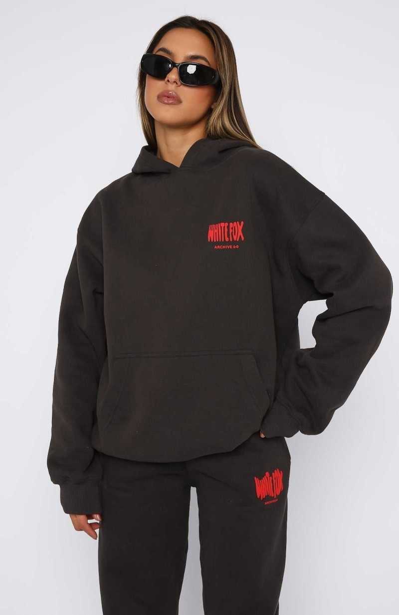 White Fox Archive 6.0 Oversized Hoodie Lava | ZTMRQS-879