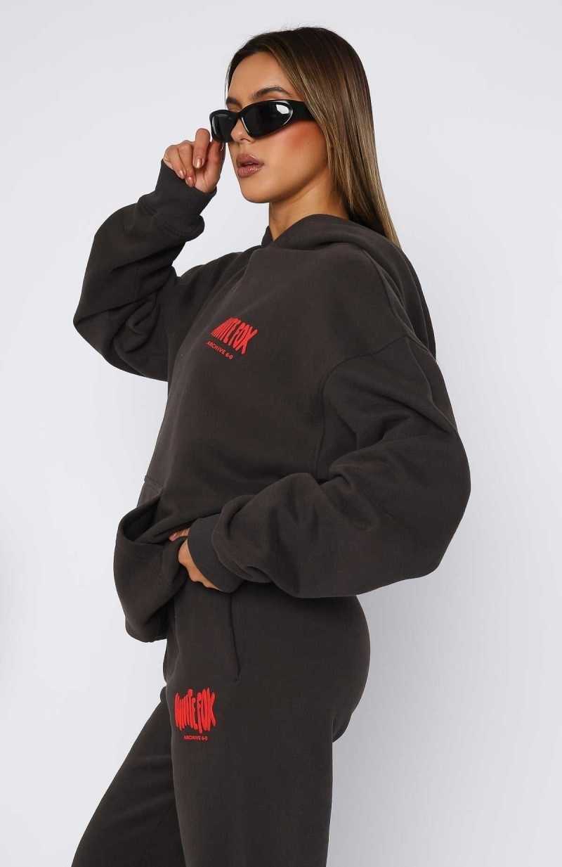 White Fox Archive 6.0 Oversized Hoodie Lava | ZTMRQS-879