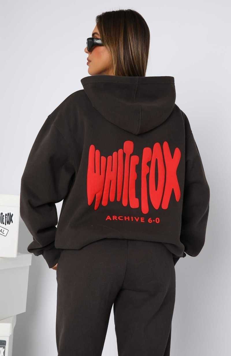 White Fox Archive 6.0 Oversized Hoodie Lava | ZTMRQS-879