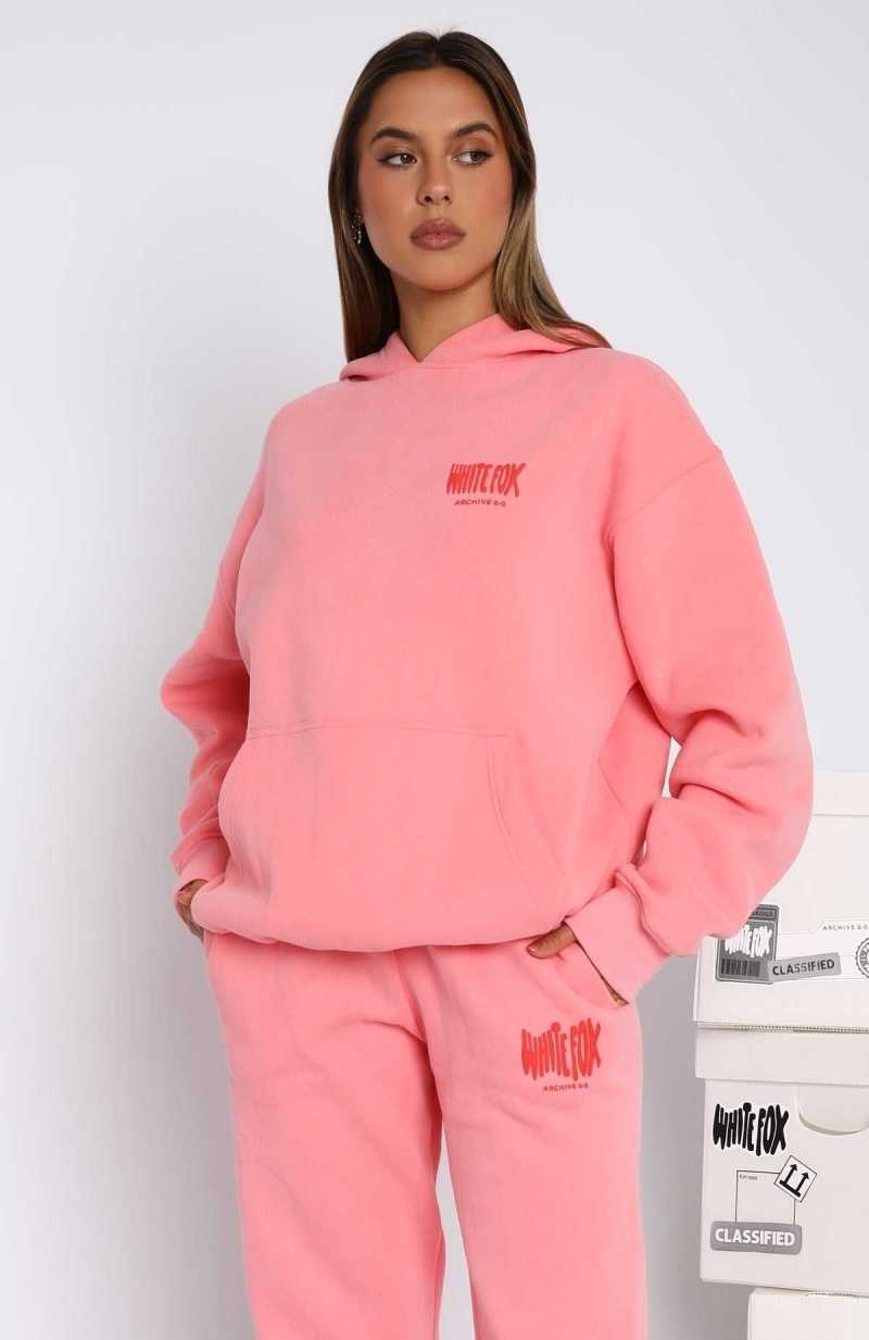 White Fox Archive 6.0 Oversized Hoodie Melon | VMZRYH-315