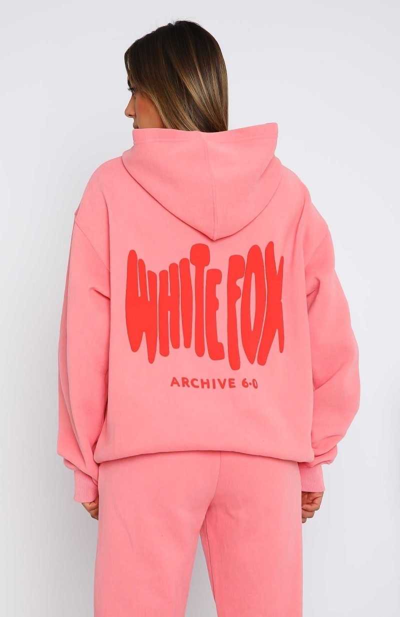 White Fox Archive 6.0 Oversized Hoodie Melon | VMZRYH-315