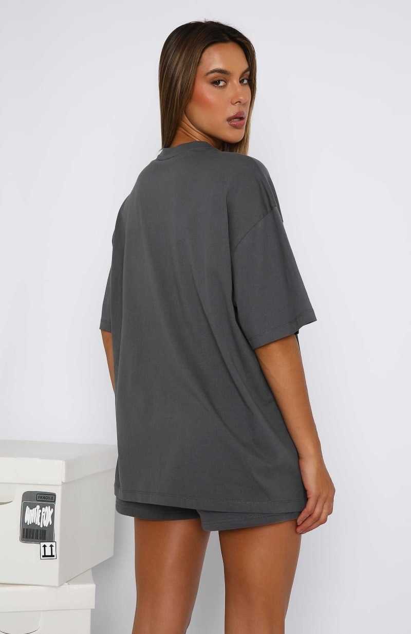 White Fox Archive 6.0 Oversized Tee Ash | FCMGHR-851