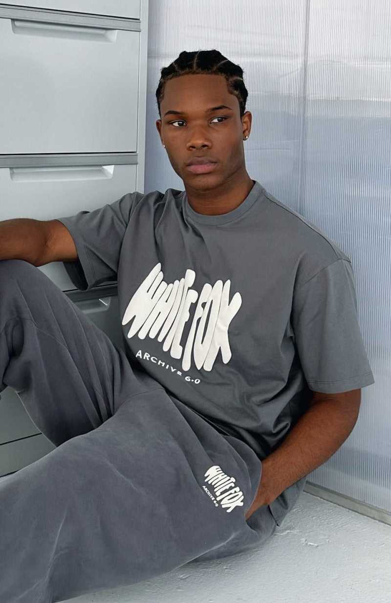 White Fox Archive 6.0 Oversized Tee Ash | FCMGHR-851