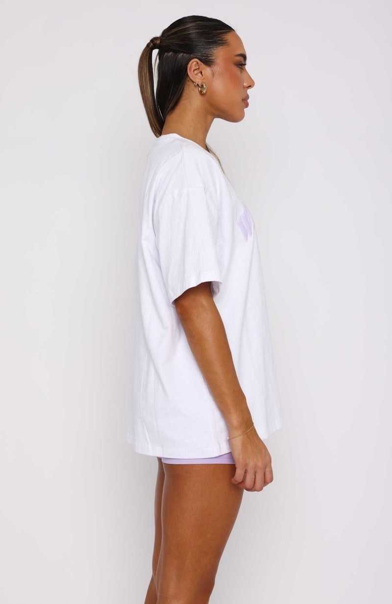 White Fox Athletics Era Oversized Tee White | NSXDCO-186