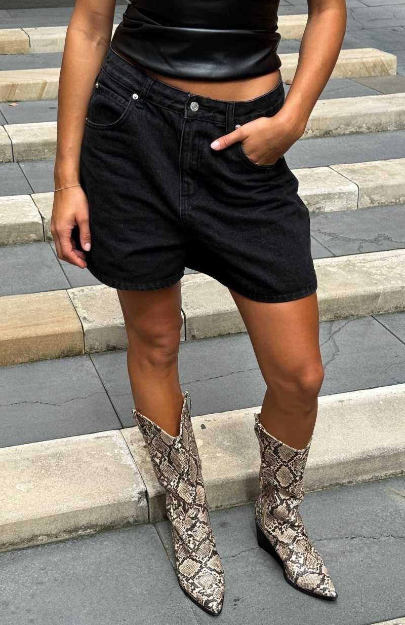 White Fox Born To Be Wild Cowboy Boots Snake Skin | WXOVNY-143