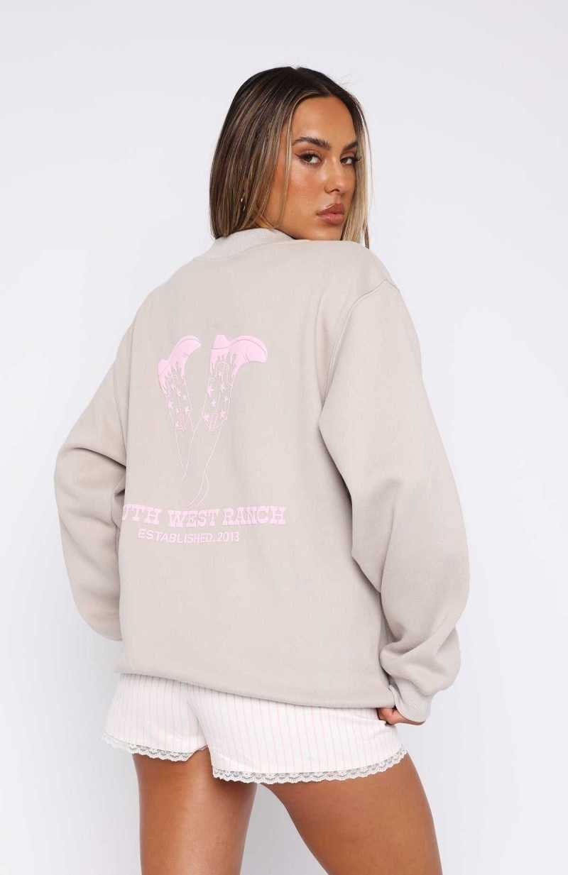 White Fox Capsule 9 South West Oversized Sweater Moon | MCLTQA-251