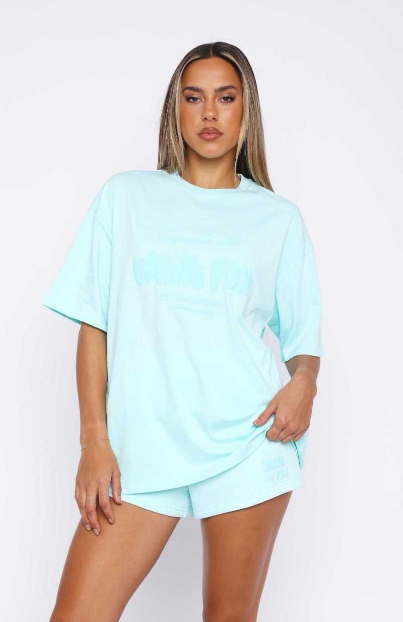 White Fox Capsule 9 Star Of The Moment Oversized Tee Mint | DEJRZN-394