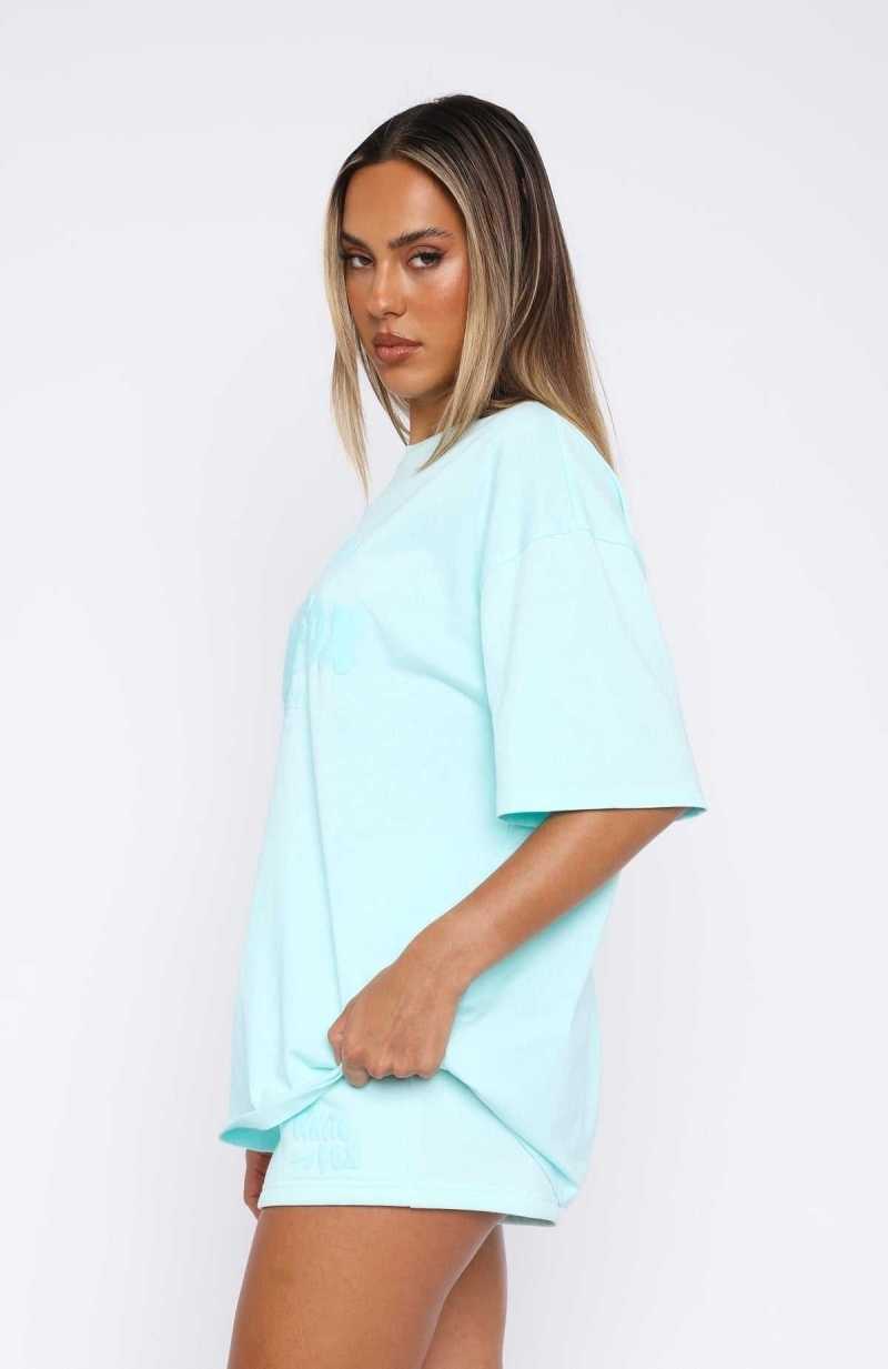 White Fox Capsule 9 Star Of The Moment Oversized Tee Mint | DEJRZN-394