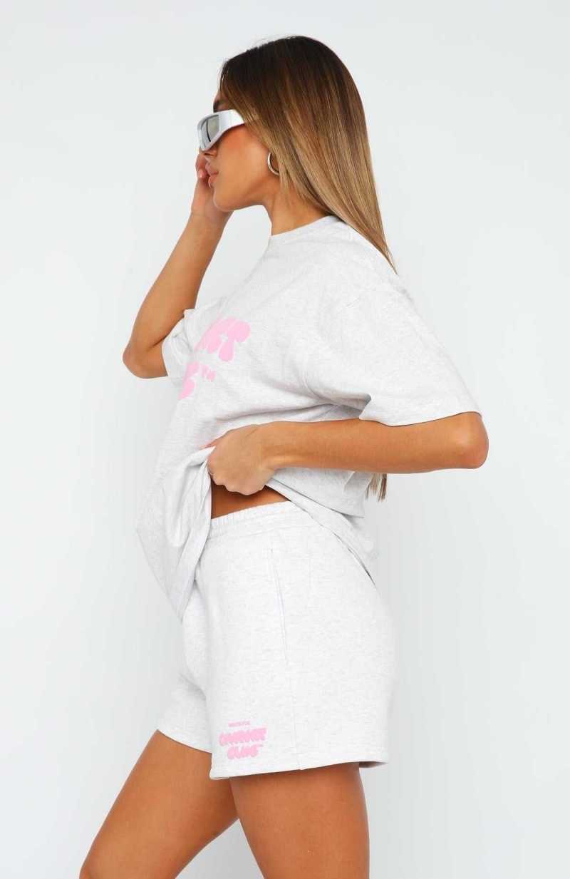 White Fox Comfort Club Lounge Shorts Mist | VAXZOL-807