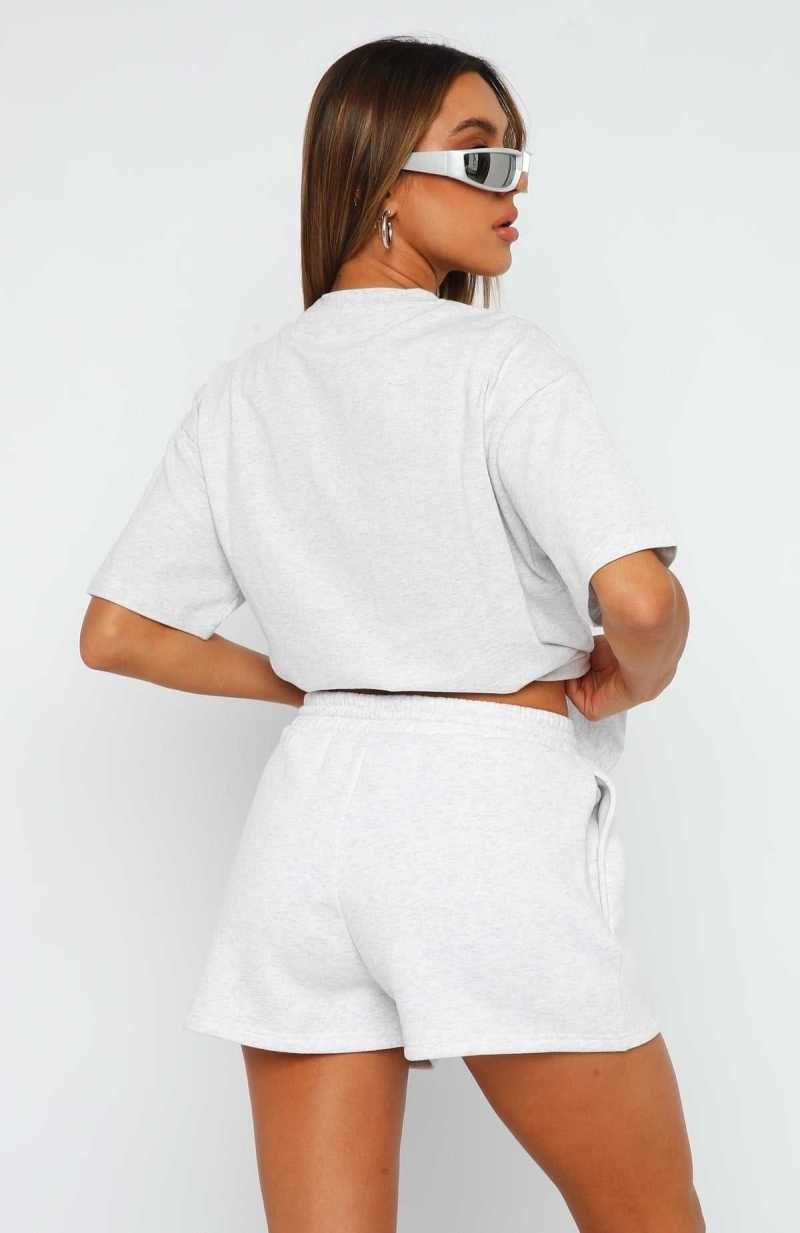 White Fox Comfort Club Lounge Shorts Mist | VAXZOL-807