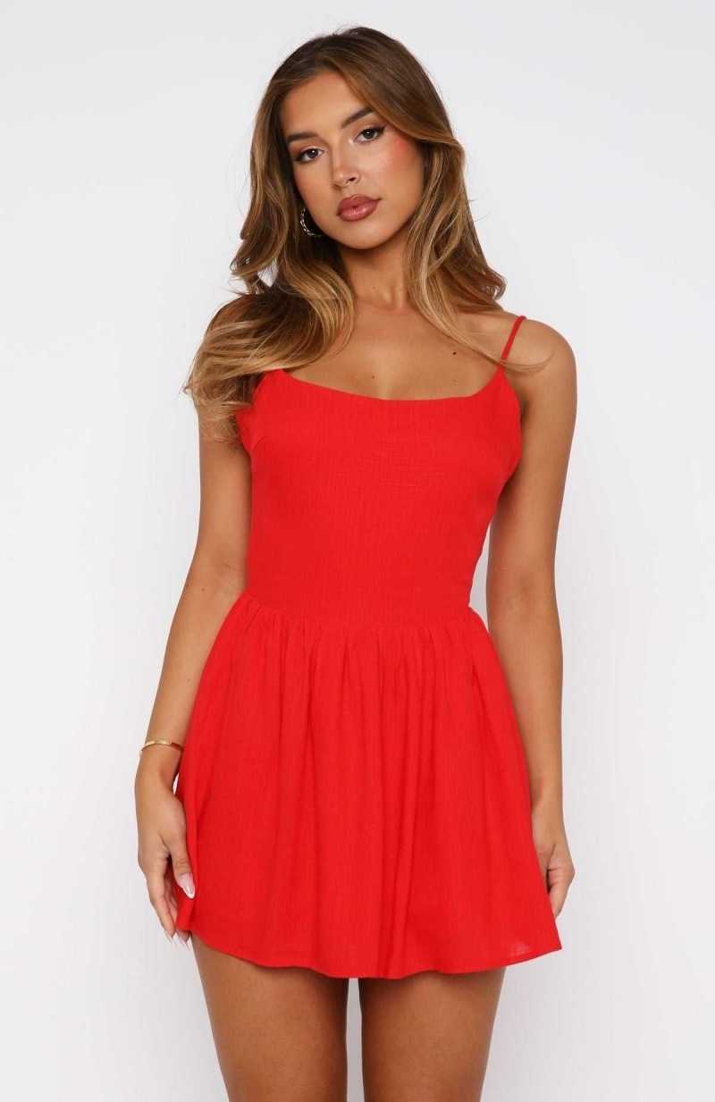 White Fox Do You Hate Me Mini Dress Red | MEICKX-207
