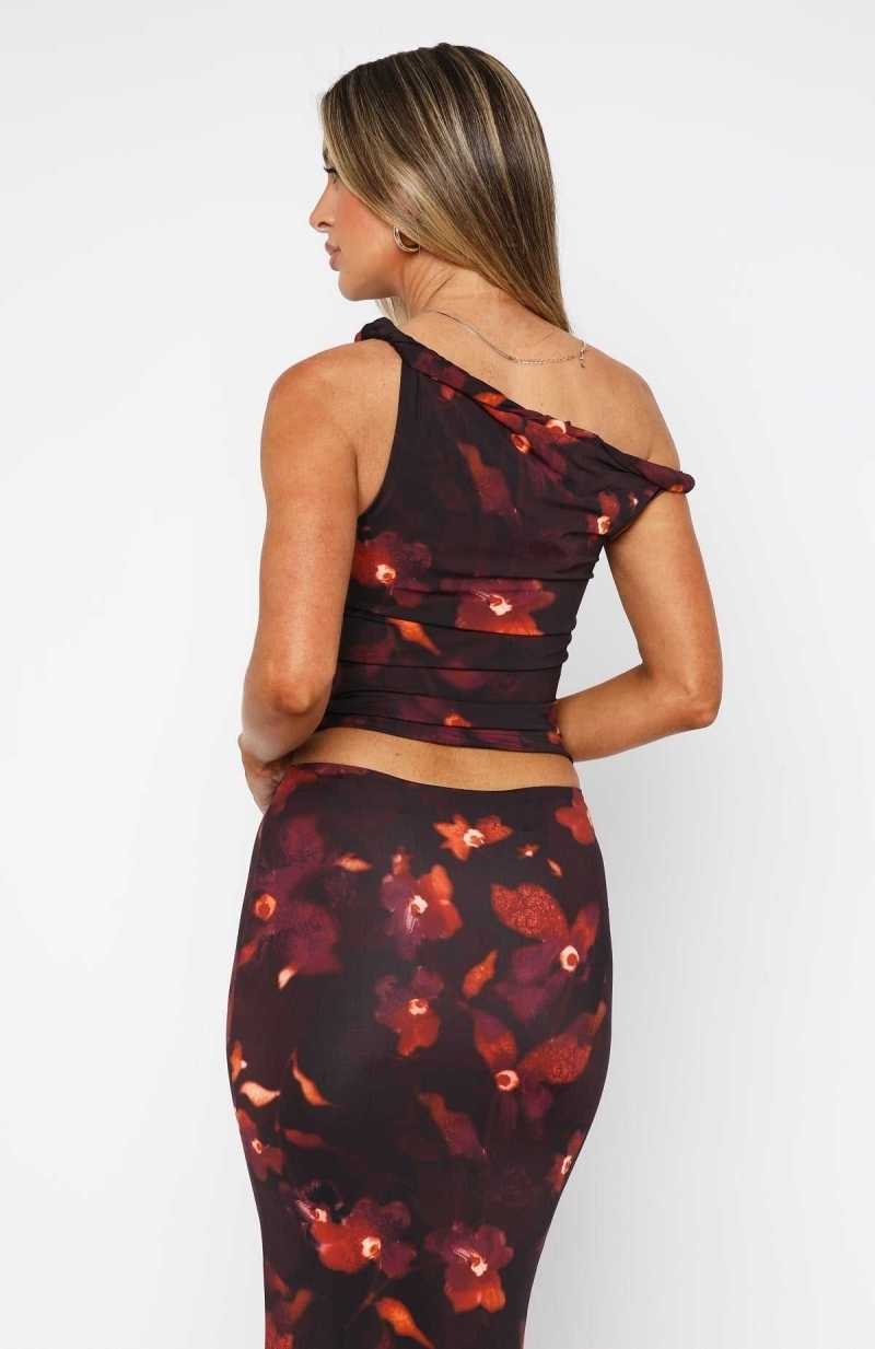 White Fox Doing It All Again Top Ochre Blossom | UXNATW-496