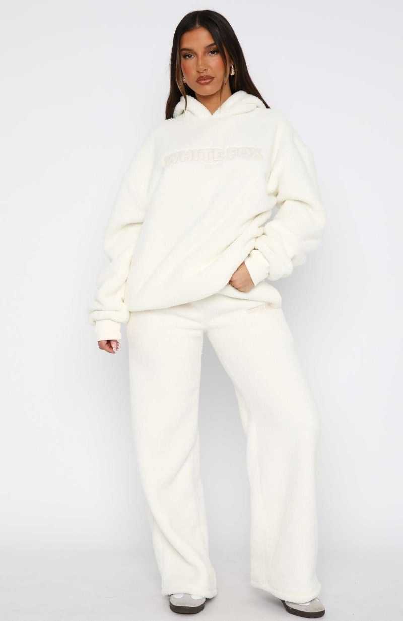 White Fox Don't Lose Me Oversized Hoodie Off White | SUTJVG-235