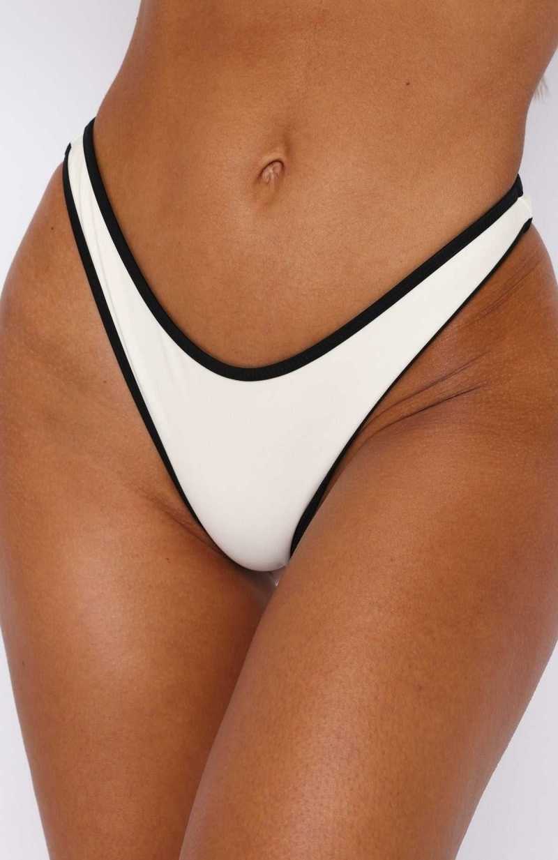 White Fox Double Bay Bottoms Cream/Black | RYUBNI-581